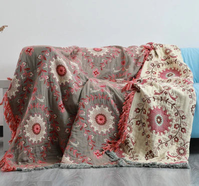 BowLift | Reversible Scandinavian Bird Blanket - NordicNest