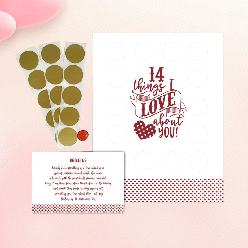 BowLift | Valentine's Scratching Advent "14 Things I Love About You!"