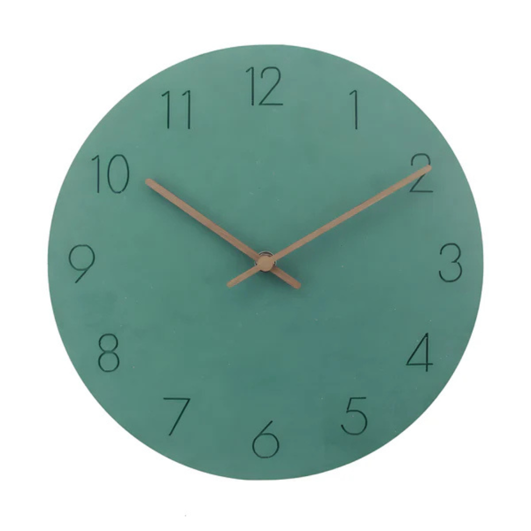 Large Wooden Wall Clock – Minimalist Design with Silent Movement | Bowlift
