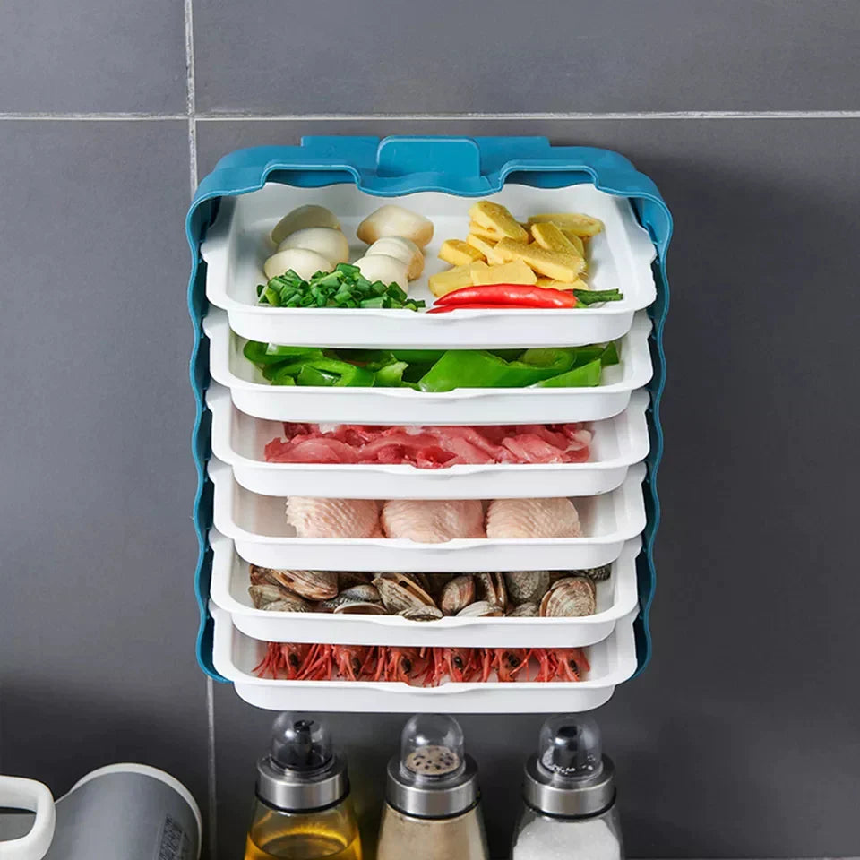 Wall Mount 6pcs Tray Organizer Bowlift