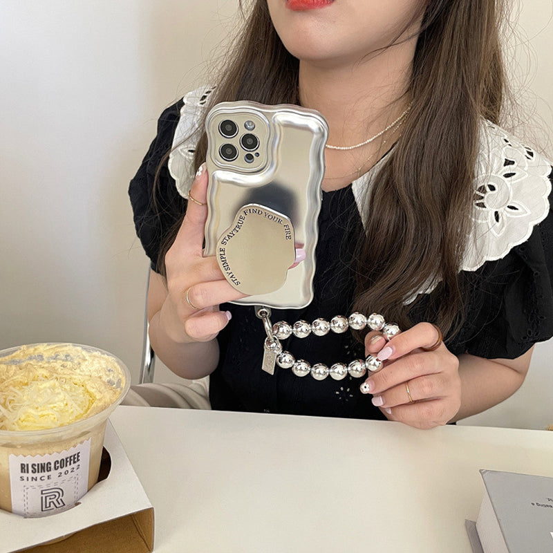 BowLift | Matte Silver Ball Bracelet Air Cushion Case for iPhone