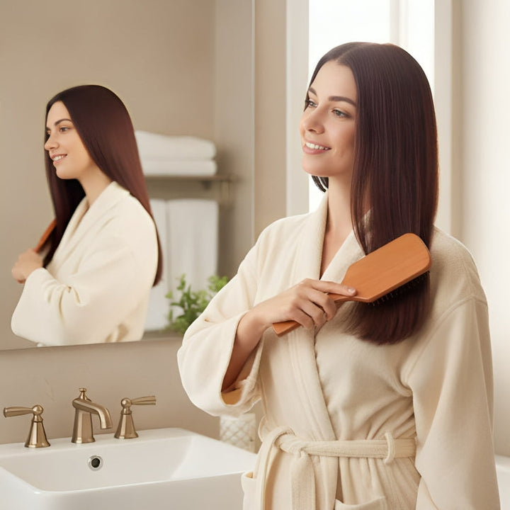 Static Detangling Brush – Frizz Control – Air Cushion Pad – Reduces Breakage – Adds Smooth, Shiny & Healthy-Looking Hair Bowlift