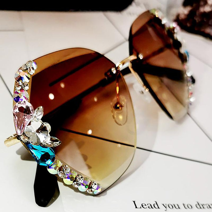 BowLift | 2022 Vintage Fashion Rimless Crystal Sunglasses