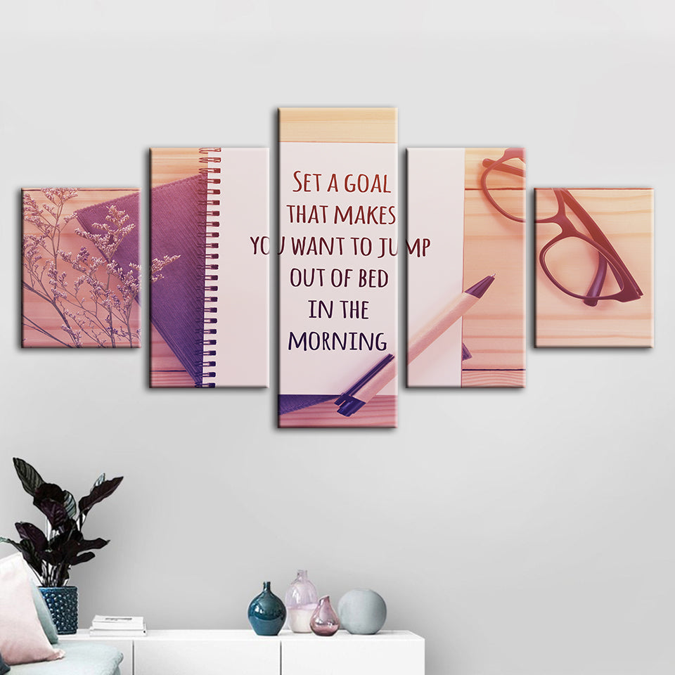 Set A Goal 5 Piece - Canvas Wall Art Painting | Bowlift