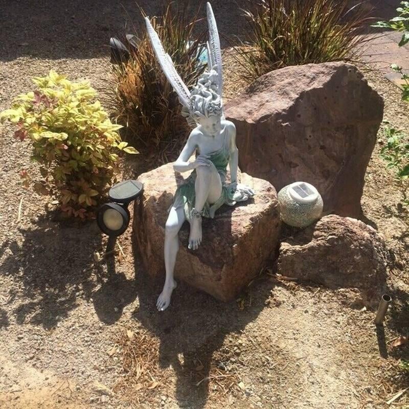 BowLift | Sitting Fairy Garden Statue