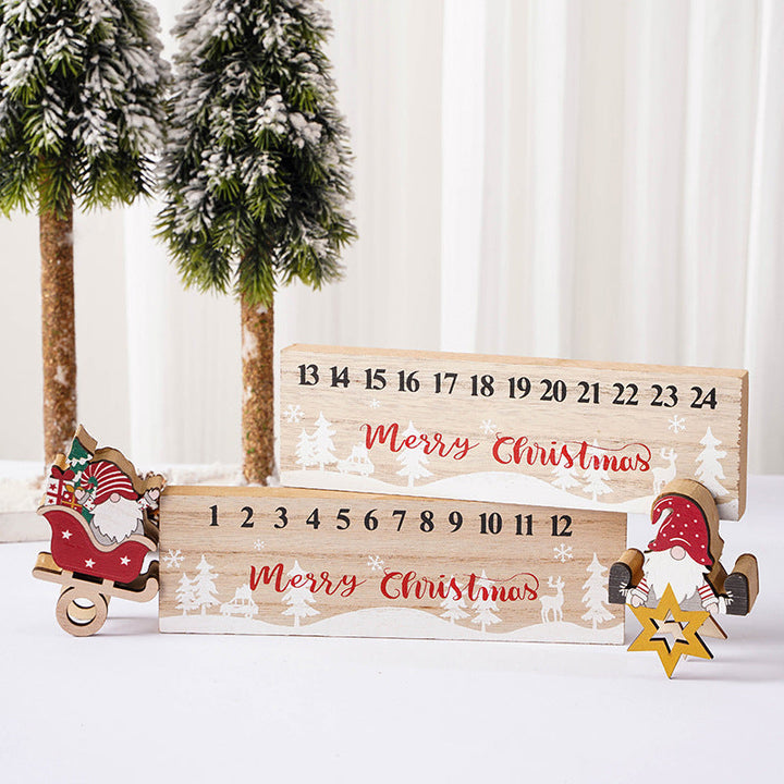 BowLift | Merry Christmas Wooden Mobile Santa Claus Calendar Ornament