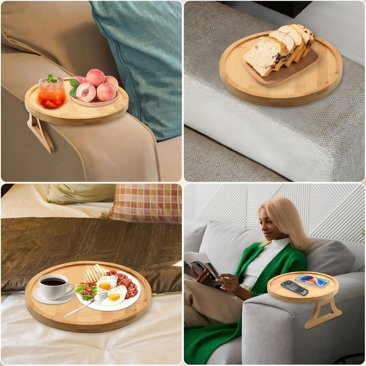 BowLift | Wooden Sofa Armrest Side Table