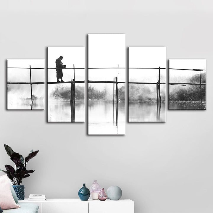Bridge Walking 5 Piece - Canvas Wall Art Painting | Bowlift