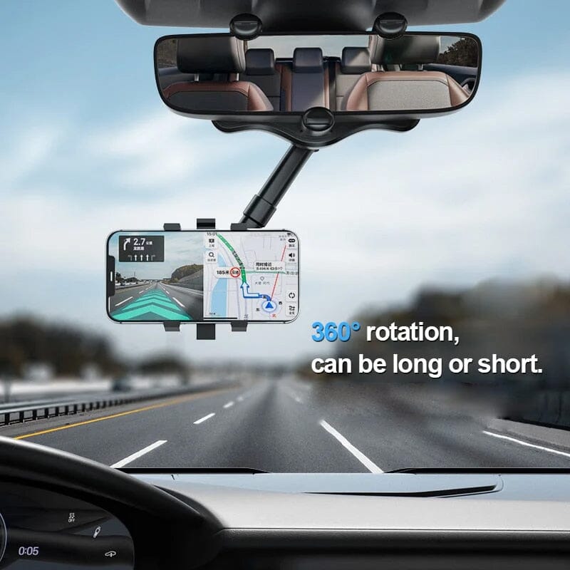 BowLift | Multifunctional 360 Rotatable Car Rearview Mirror Phone Holder