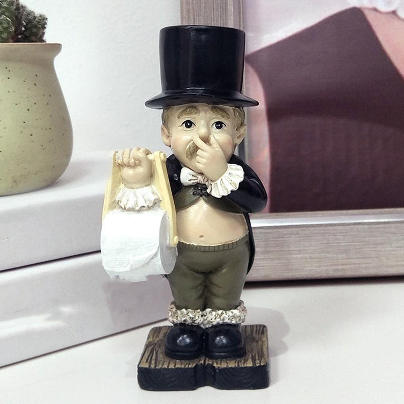 Gentleman Paper Towel Holder Decoration | Bowlift