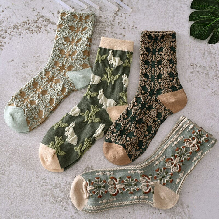 BowLift | Women's Floral Cotton Socks (10 Pairs)