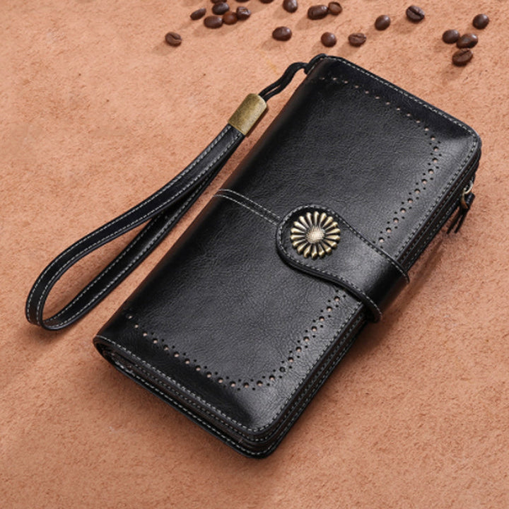 Retro long wallet with large capacity | Bowlift