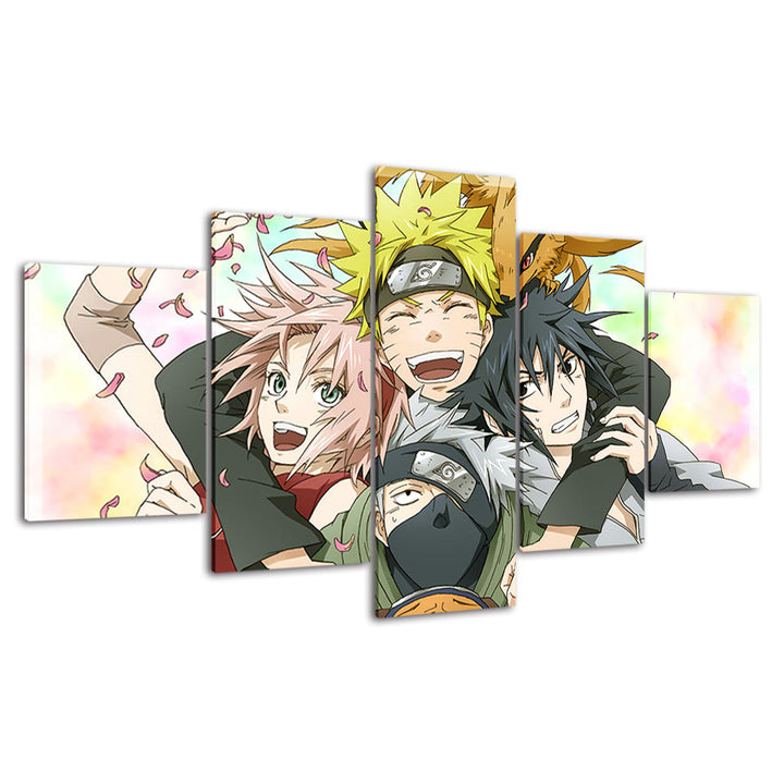 Anime Friends - Canvas Wall Art Painting | Bowlift