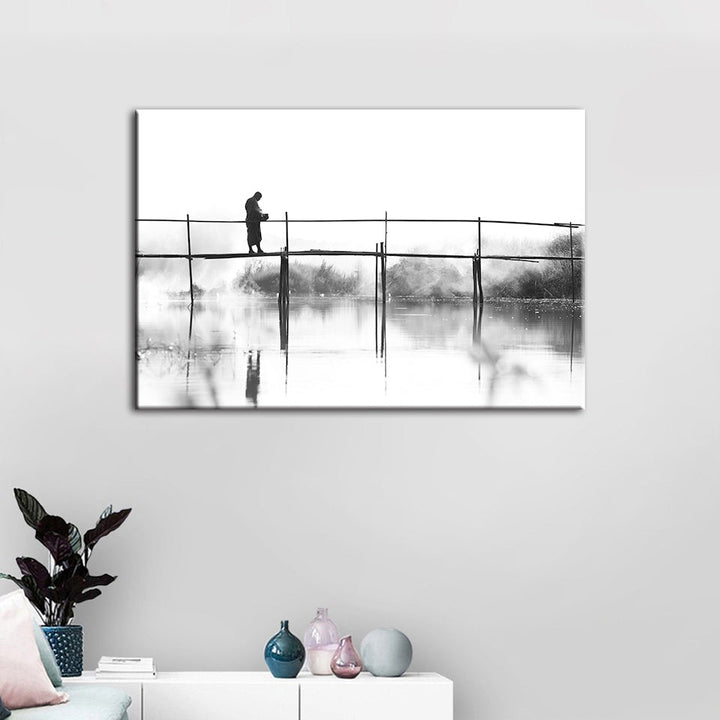 Bridge Walking - Canvas Wall Art Painting | Bowlift
