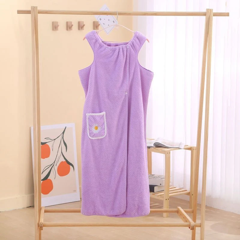 Quick Dry Absorb Water Wearable Bath Towel | Bowlift