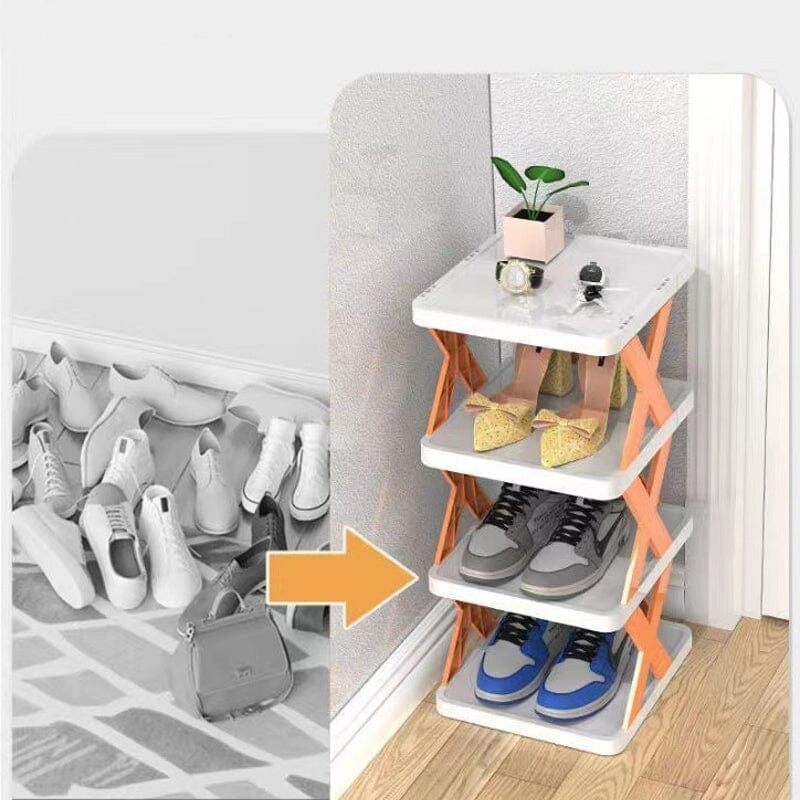 BowLift | Foldable Multi-Layer Shoe Rack, Shoe Storage Organizer
