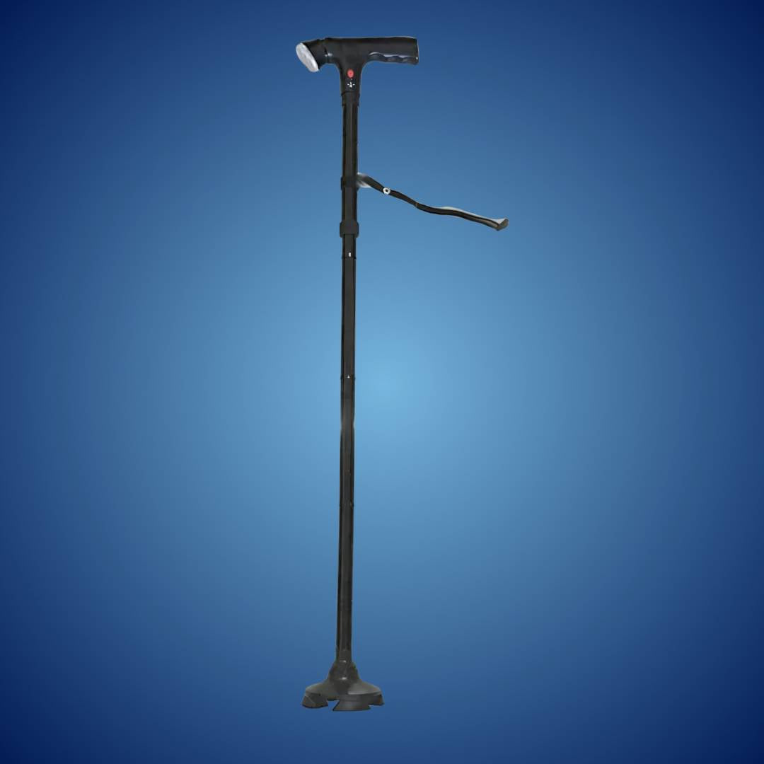 MobilityMate Folding Cane Collapsible Walking Stick | Telescopic Walking Stick - Lightweight Cane - for Seniors and Travellers Bowlift