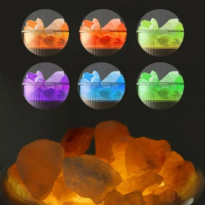 SereniGlow Crystal Salt Humidifier | USB Aroma Diffuser – Night Light & Air Purifier – For Relaxation, Stress Relief & Improved Air Quality Bowlift
