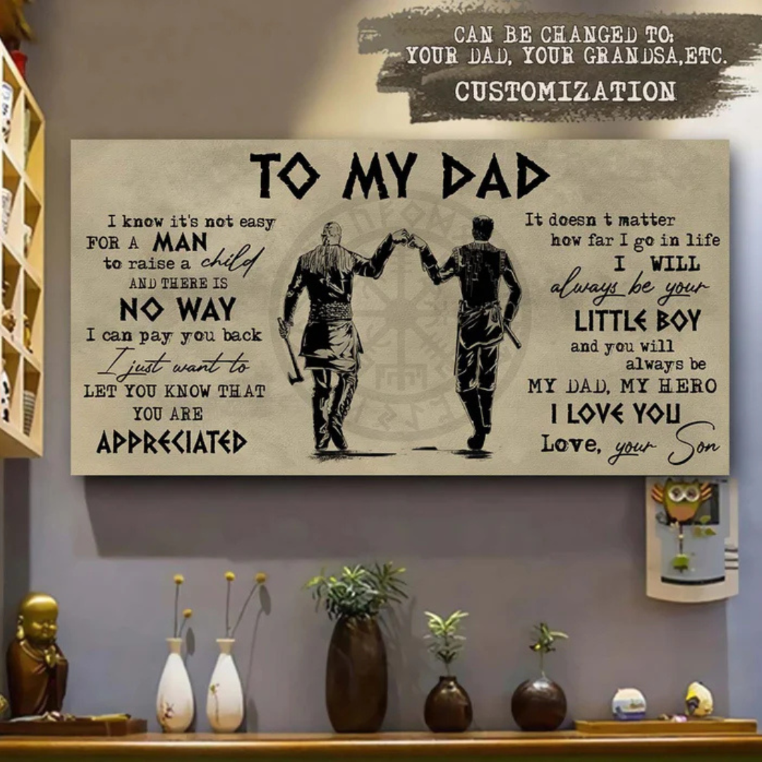 Personalized Father And Son Canvas Print | Bowlift