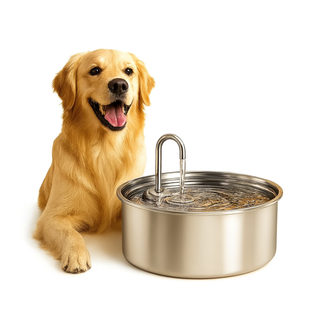 BowLift | Pet Water Fountain Stainless Steel Anti-Bacterial Pet Drinking Bowl