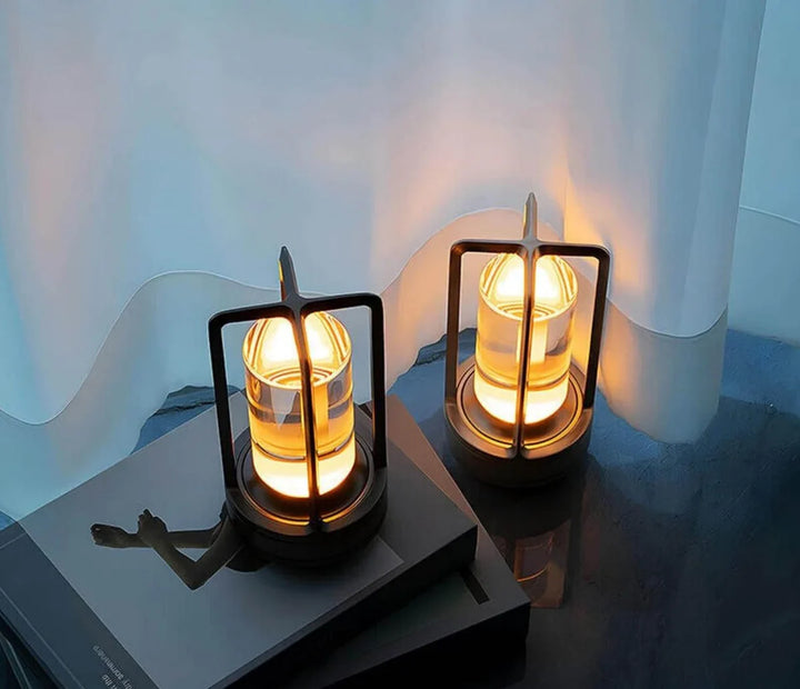 Waterproof and Portable Crystal Table Lamp - AuroraGlow | Bowlift