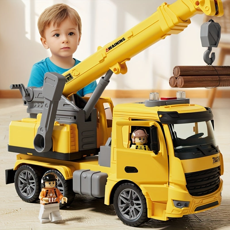 BowLift | Crane Truck Toy with Light & Sound – Movable Boom for Construction Role Play
