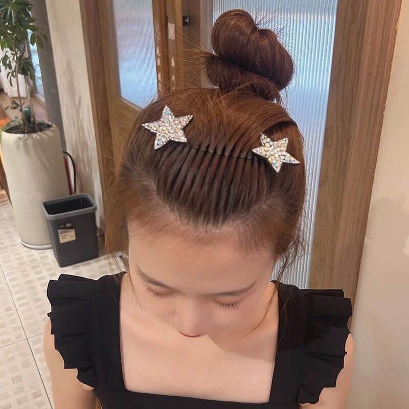 Rhinestone Star Hair Comb Set (5 pieces) | Bowlift