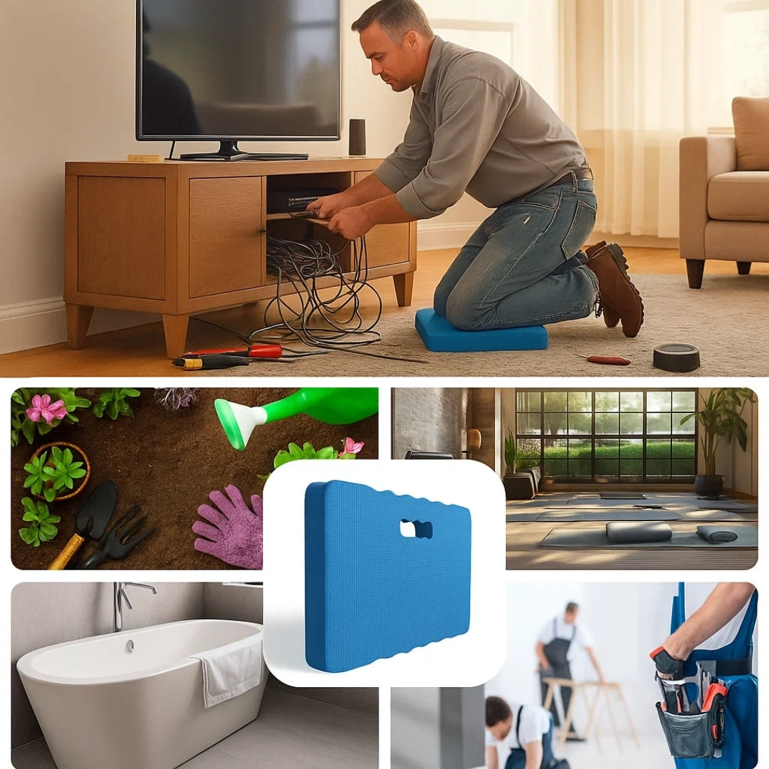 Knee Pain Relief – Thick Foam Support – Protects Joints – All-Day Comfort for Gardening, DIY & Cleaning Bowlift