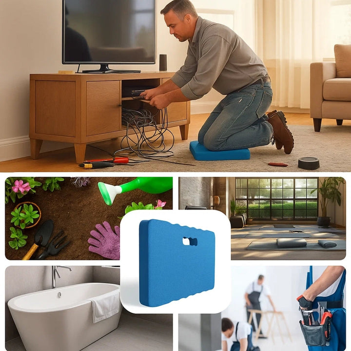 Knee Pain Relief – Thick Foam Support – Protects Joints – All-Day Comfort for Gardening, DIY & Cleaning Bowlift