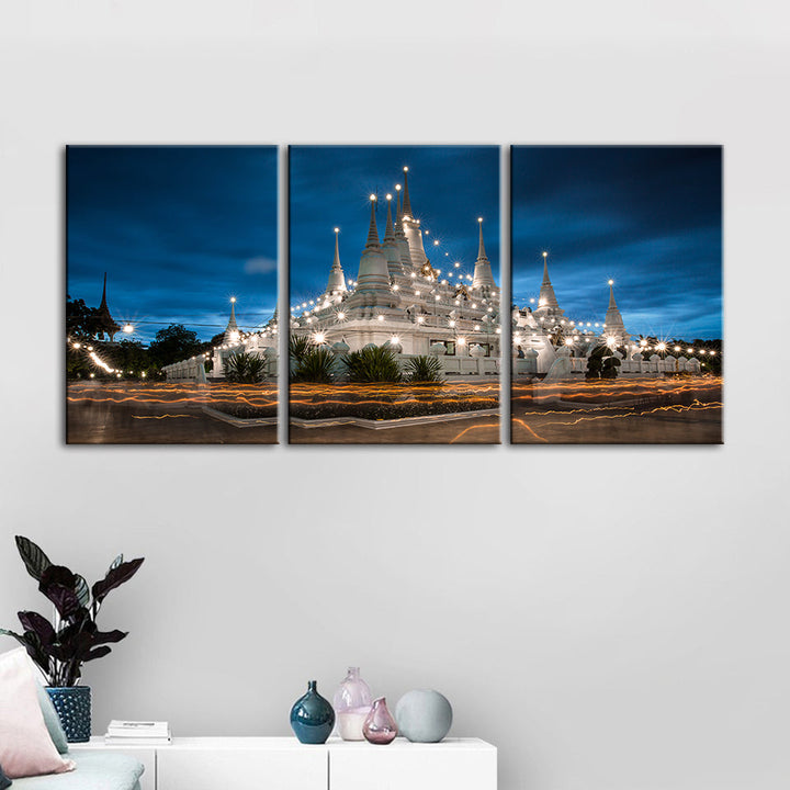 Shining Palace 3 Piece - Canvas Wall Art Painting | Bowlift