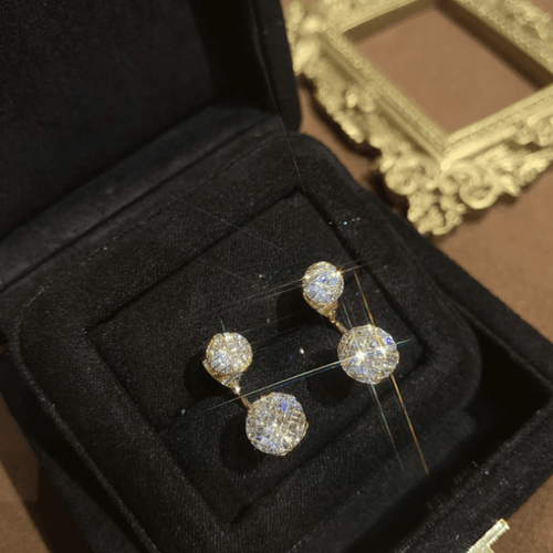 BowLift | Simple Hollow Diamond Ball Earrings