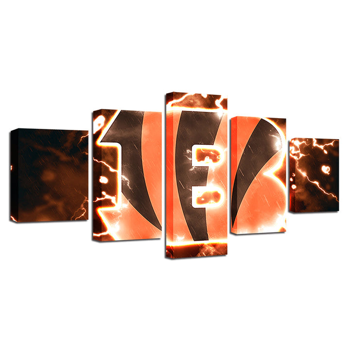 Cincinnati Bengals 5 Pieces-Canvas Wall Art Paintings | Bowlift
