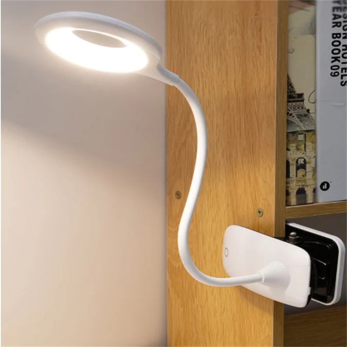 BowLift | Rechargeable LED Table Lamp with Clip – Adjustable Desk Light for Home Office and Study