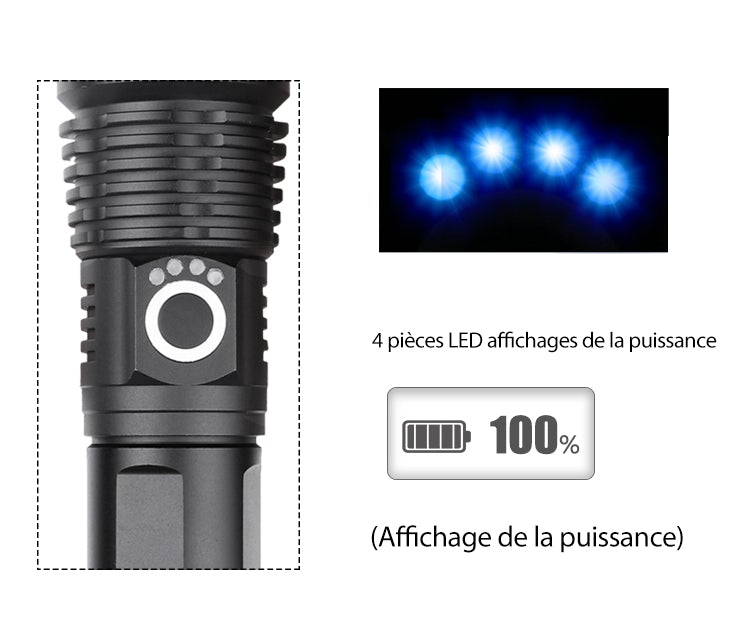 2023 New Year's Sale for a limited time LED flashlight Laser Tactical Rechargeable 90000 Lumens Improved - Buy 2 Get VIP Free Shipping | Bowlift