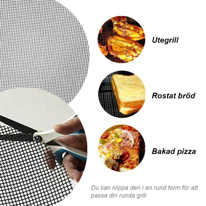 BowLift | Grillfine BBQ Grill net / Grill mat | Non-stick & Reusable | Heat resistant up to 370 °C | For meat, fish & vegetables