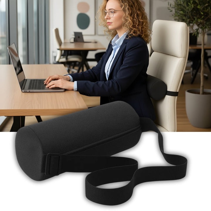 Relieves Lower Back Pain – Contoured Memory Foam – Enhances Posture – Perfect for Office Car Home Chairs Bowlift