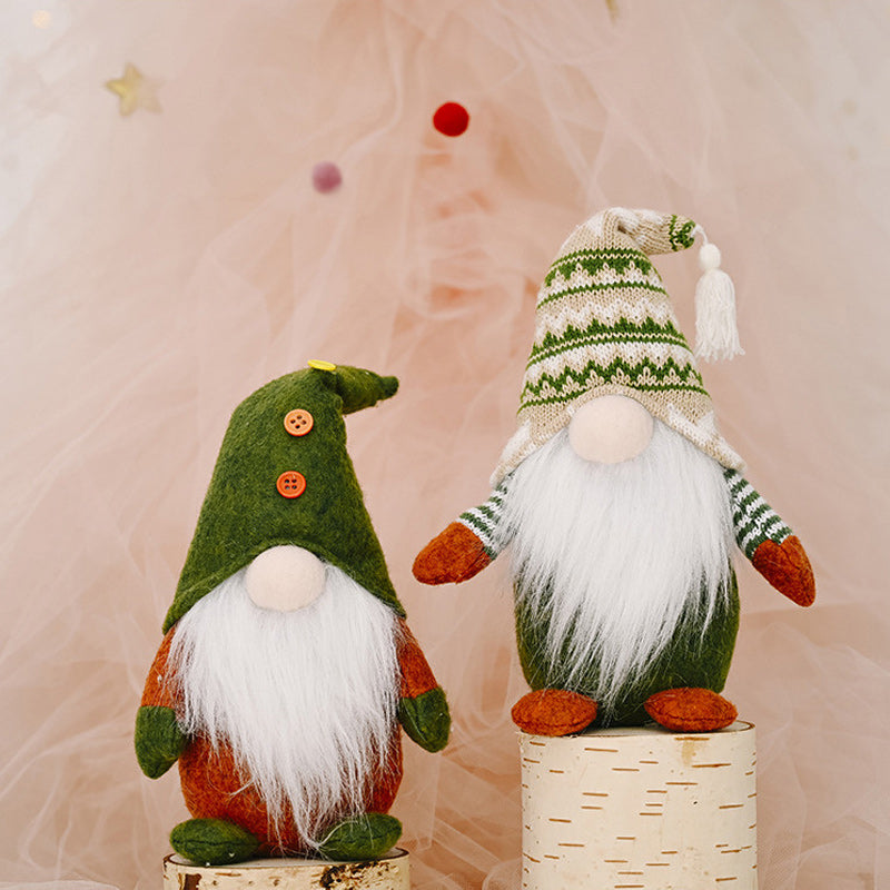 BowLift | Christmas Green Faceless Old Man Elf Figurine