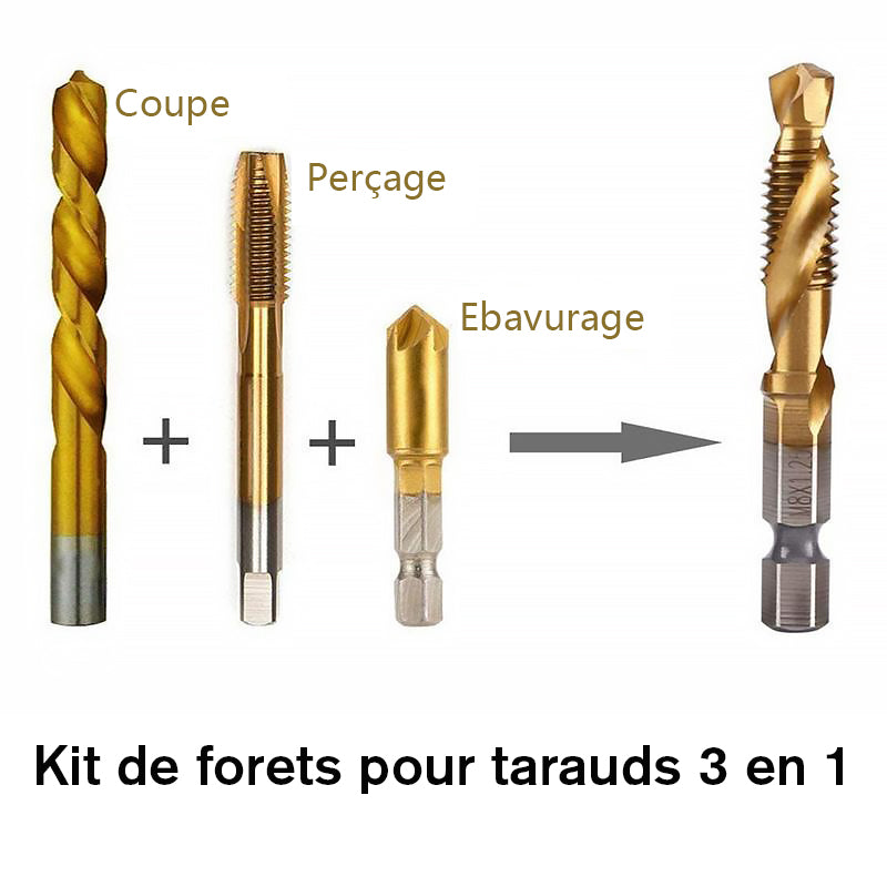 Set of 6 metric tap drill bits | Bowlift