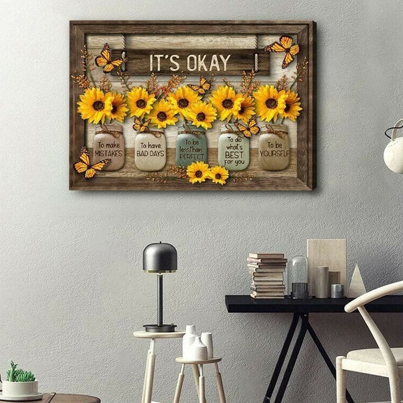 BowLift | Butterfly Sunflowers Wall Art