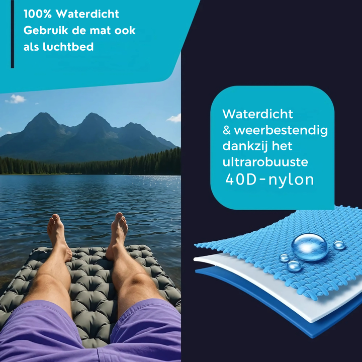 BowLift | AirLite Self-Inflating Sleeping Mat – Lightweight, Compact & 10 cm Thick Comfort