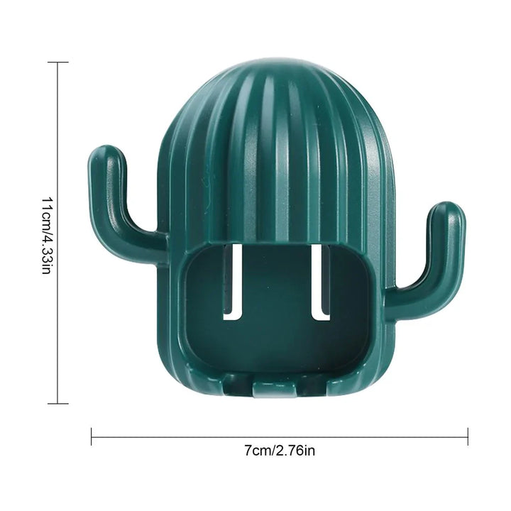 Wall Toothbrush Holder Cactus Shape Bowlift