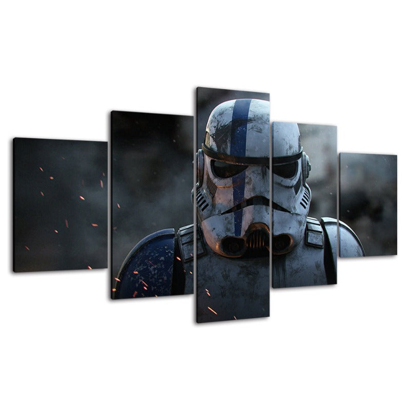 Stormtrooper Star Wars - 5 PieceCanvas Wall Art - High Definition Print | Bowlift