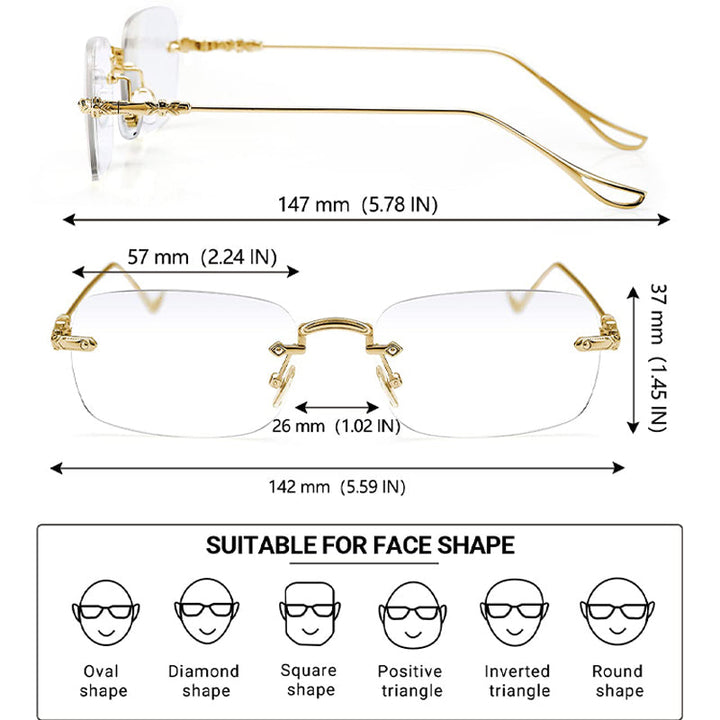 BowLift | Men's and women's rimless glasses with anti-blue light for presbyopia