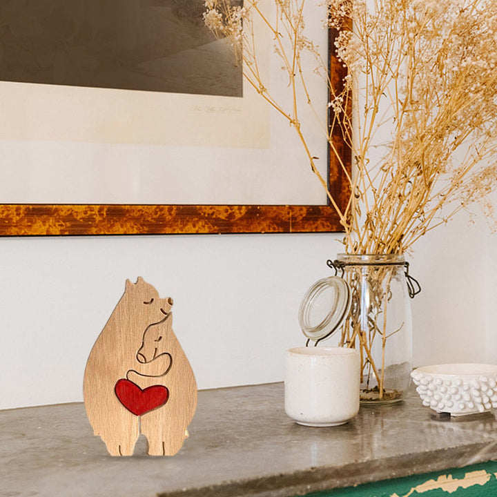 BowLift | Cute Animal Family Ornament, Wooden Puzzle Figurine - 🎁Love Gift