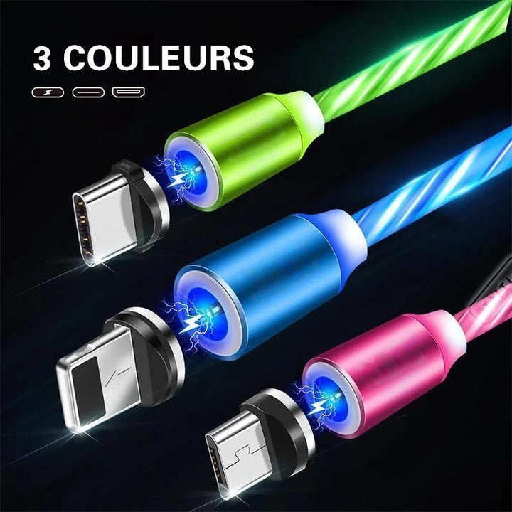 Magnetic USB charging cable with LED | Bowlift