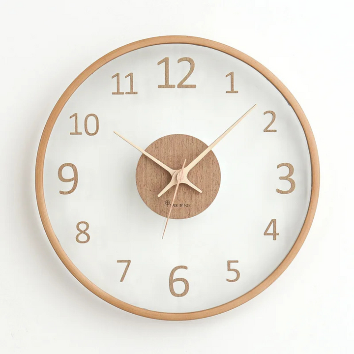 BowLift | Stylish Wooden Wall Clock of Glass