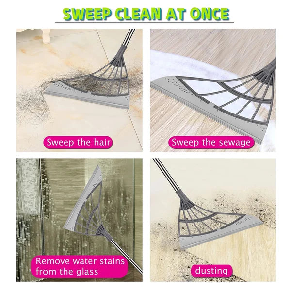 BowLift | Squeeze Silicone Broom Sweeping Water and Pet Hair
