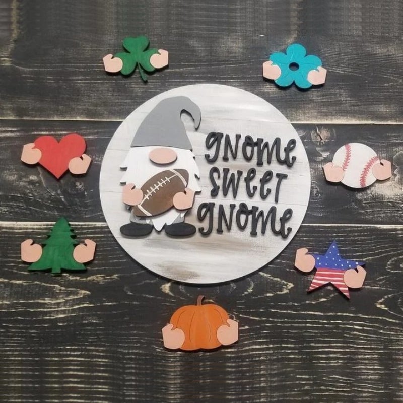 BowLift | Cute Gnome Door Hanger DIY Interchangeable Welcome Door Decoration