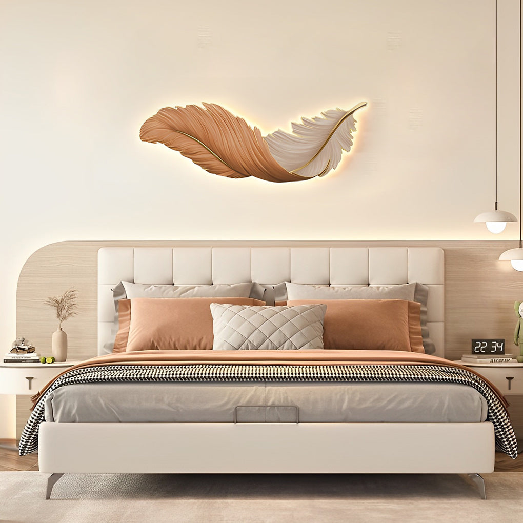 BowLift | Modern Wall LED Lighting with Feathers and USB Power