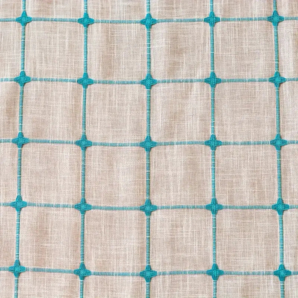 BowLift | Turquoise Lattice Boho Tassel Curtain
